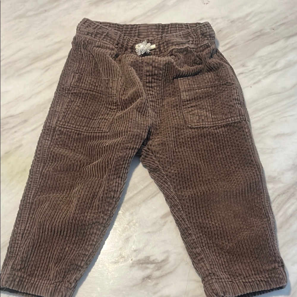 Brown Corduroy Baby Pants